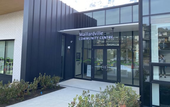 the front of the community center building