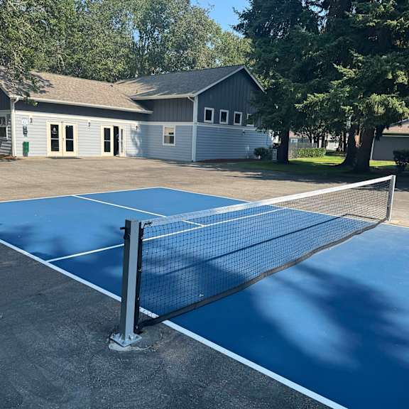 Tennis Court in Front of the House at Harbor Oaks, Steilacoom, Washington