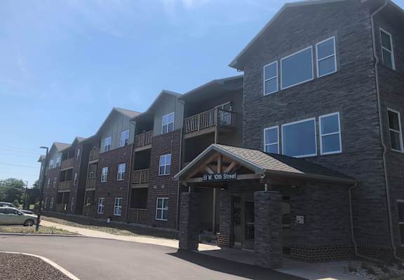 Building Exterior at Lake Park Market Apartments, Indiana, 46342