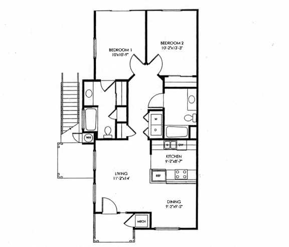 Floor Plan  Firsts Floor at LINCOLN GARDENS APARTMENTS, Napa