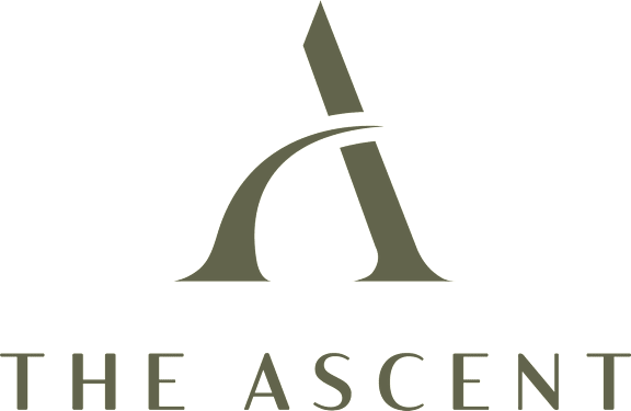 A logo with a stylized letter "A" and the words "THE ASCENT" below it.