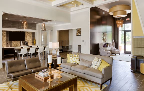 Expansive Clubhouse with Modern Design and Entertaining Area