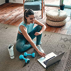 Woman working out at Whispering Hills, Omaha, 68164