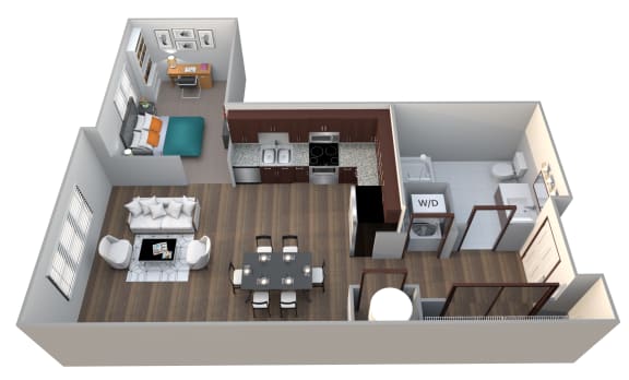 Brookview studio with den at 360 at Jordan West best new apartments West Des Moines IA 50266