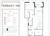 Thumbnail 21 of 22 - A floor plan for a house with a kitchen, living room, and bathroom.