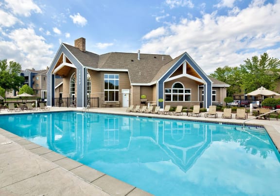 the swimming pool at our apartments