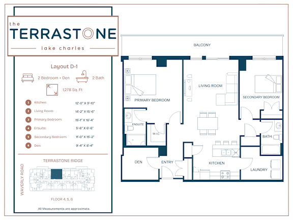 A floor plan for a home layout called The Terrastone.