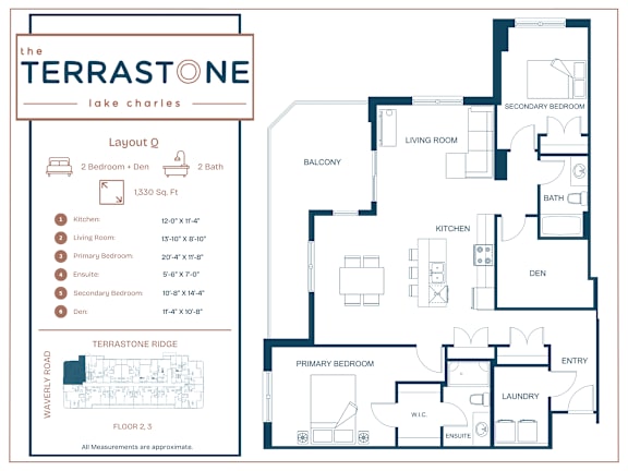 A floor plan for a house named The TerraStone at Lake Charles.