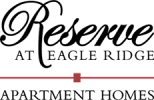 The image is of a logo for "Revere at Eagle Ridge Apartment Homes".