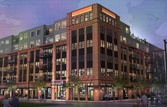 Exterior view of building at The Weaver, Philadelphia
