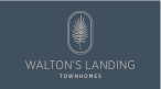 a logo for walton's landing townhomes