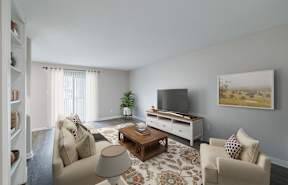 the master bedroom has a comfy bed and a ceiling fan