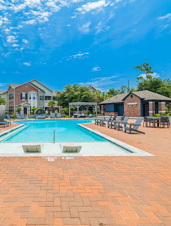 the swimming pool at our apartments