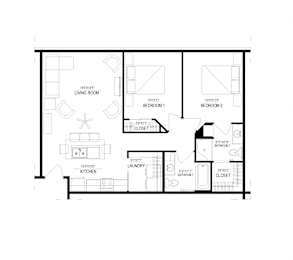 floor plan of the third level of the renovated home