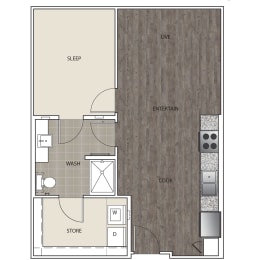Floor Plan 1A at Artisan Twickenham Square, Huntsville