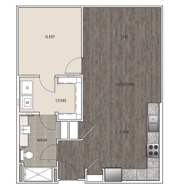 Floor Plan 1D at Artisan Twickenham Square, Huntsville, AL 35801