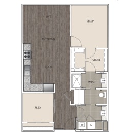 Floor Plan 1E at Artisan Twickenham Square, Huntsville, AL