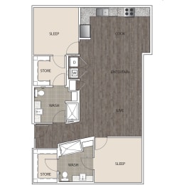 Floor Plan 2D at Artisan Twickenham Square, Alabama 35801