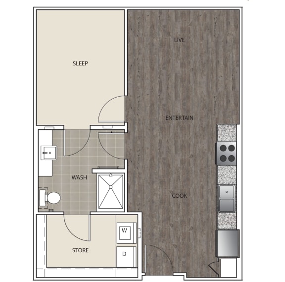 Floor Plan 1A at Artisan Twickenham Square, Huntsville