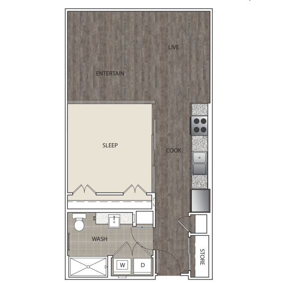 Floor Plan 1B at Artisan Twickenham Square, Alabama