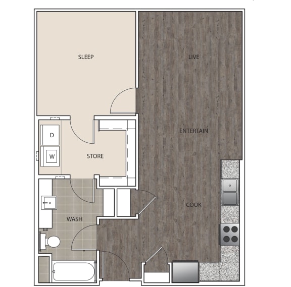Floor Plan 1C at Artisan Twickenham Square, Alabama 35801