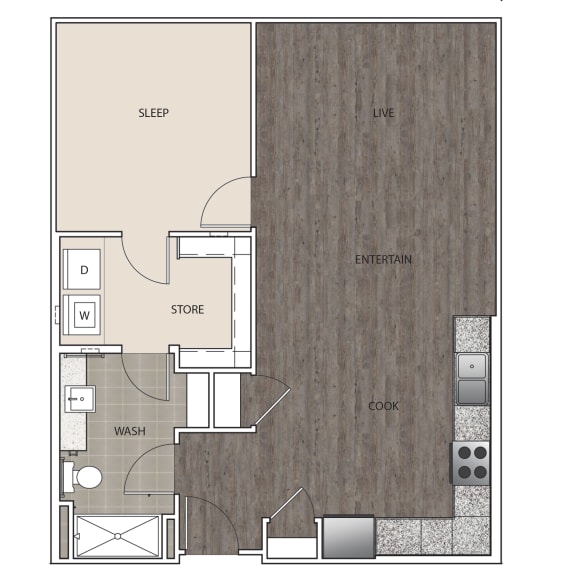 Floor Plan 1D at Artisan Twickenham Square, Huntsville, AL 35801