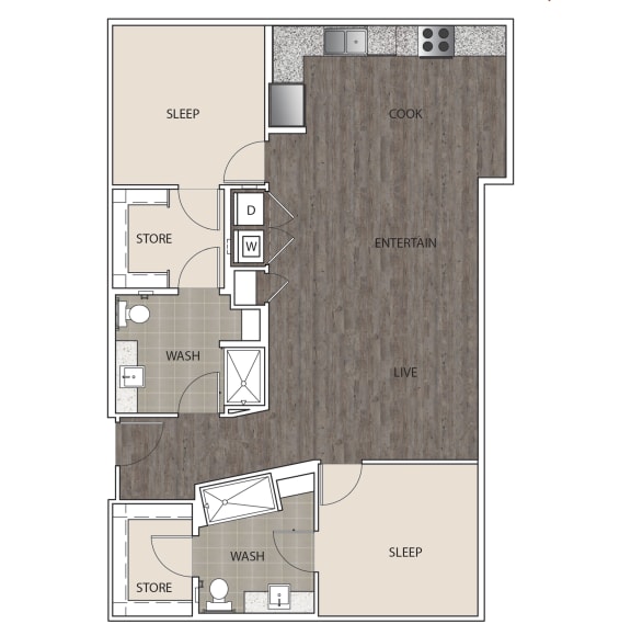 Floor Plan 2D at Artisan Twickenham Square, Alabama 35801