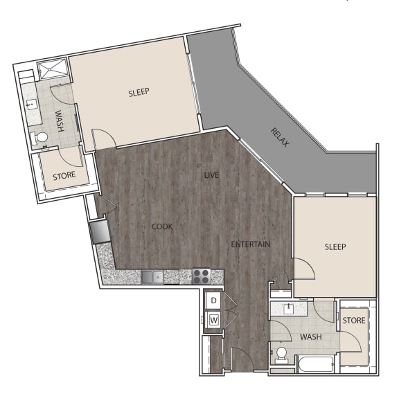 Floor Plan  Floor Plan G at Artisan Twickenham Square, Huntsville, 35801