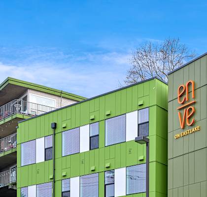 exterior or apartments at Enve, Seattle, WA 98102