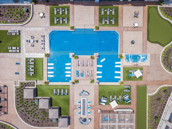 Drone Pool View at The Royale at CityPlace, Overland Park, 66210
