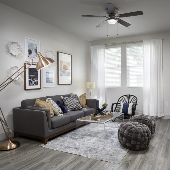 Living room at Gravity, San Diego, 92120