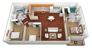 3 Bed 2 Bath Floor Plan at Shadow Ridge Apartments, West Fargo, ND, 58078