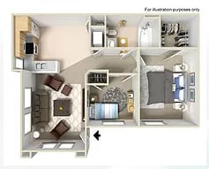  Floor Plan 2 Bedroom