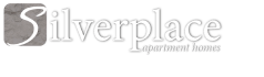 The image is a logo for Silverplace Apartment Homes.