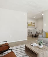 Living Room With Dining Area at Helios, Dallas, Texas