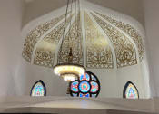 Thumbnail 16 of 20 - Church Interior with Original Chandelier and Stain Glass Windows at San Sofia Luxury Apartments, Cleveland, OH