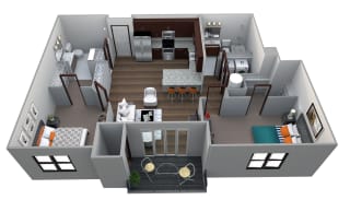 Meadow C2/C1A-B floor plan Meadow C2/C1A-B floor plan at 360 at Jordan West best new apartments West Des Moines IA 50266