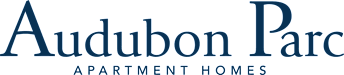 The image is a logo for Audubon Park Apartment Homes.