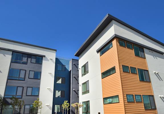 some of the new apartment buildings