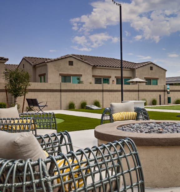 Outdoor Firepit and Lounge Area at Pillar Lago, Peoria, Arizona, 85382