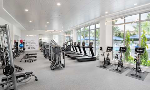24 hour fitness center at The Marc Luxury Apts in Palm Beach County FL