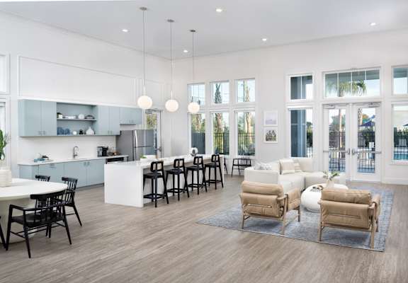 Club Room with Demo Kitchen at Jackson Palms Affordable Apartments in Jacksonville FL