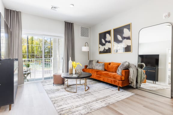 Modern Living Room at The Club West at Pearl River, Pearl River, NY