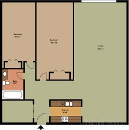 Silver Bell Apartments floorplan, Eagan, Minnesota