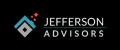 a logo for jefferson advisors on a black background