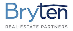 The image is a logo for a real estate partnership named Bryten.