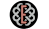 A graphic with a black background features a stylized letter E in white and red.