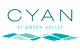 The image is a logo for Cyan at Green Valley.