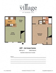 Floor Plan  at The Village At Bunker Hill, Texas, 77024