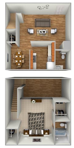 Floor Plan  1 Bed 1 Bath Floor Plan at Stratford Manor Apartment Homes, Meridian, 39305